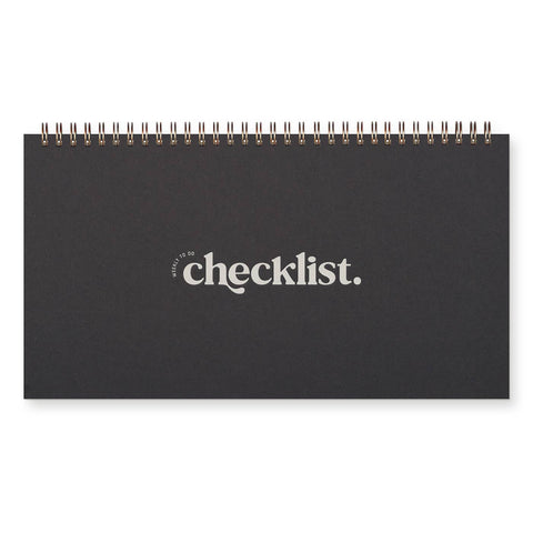 Weekly To Do Checklist Planner: Peppercorn Cover | White Ink