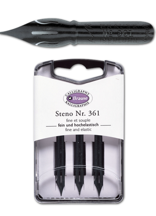 Brause Calligraphy Nib #361 Steno/Blue Pumpkin - Box of 3