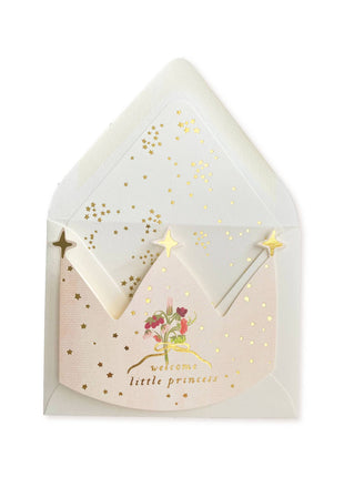 Welcome Little Princess Die Cut Crown Card