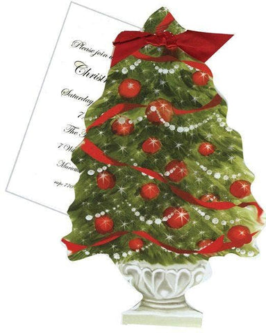 Christmas Tree with Ribbon Invitation Kit - Stevie Streck