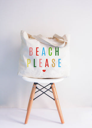 Colorful Beach Please XL Tote Bag