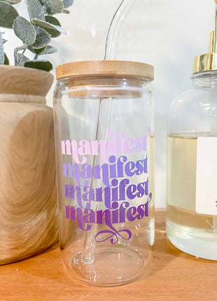 Iced coffee glass; manifest stacked